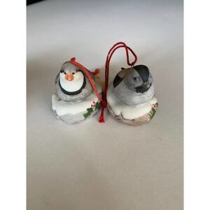 2 bird christmas ornaments